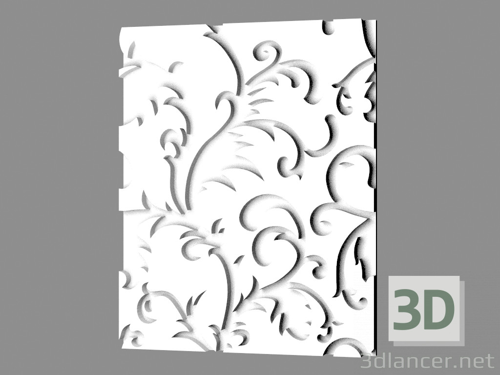 modello 3D Pannello murale in gesso (art. 108) - anteprima