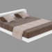 3 डी मॉडल डबल बेड लोगान (205x264x70h) - पूर्वावलोकन