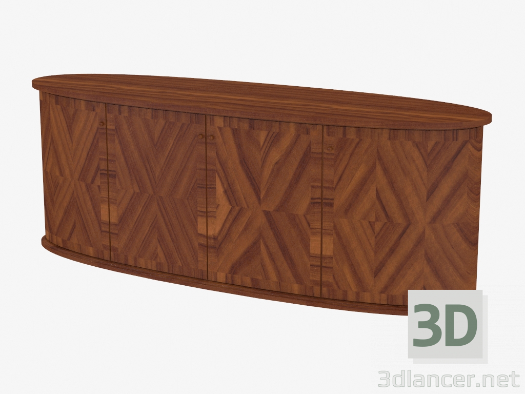modèle 3D Armoire basse modelée (art. JSD 4101) - preview