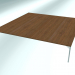 3 डी मॉडल स्क्वायर कॉफी टेबल कम (CS41 Chrome HM12, 1200x1200x250 मिमी) - पूर्वावलोकन