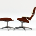 3d Кресло для отдыха Eames и пуфик модель купить - ракурс