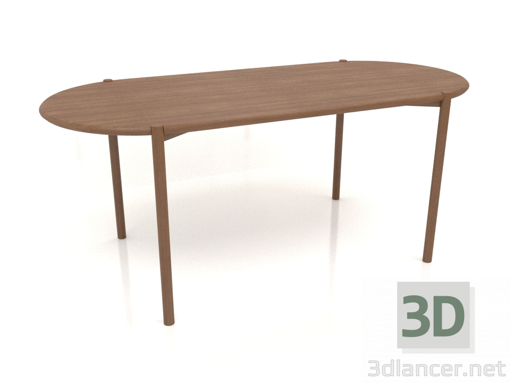 3 डी मॉडल डाइनिंग टेबल DT 08 (गोल सिरे) (1825x819x754, लकड़ी की भूरी रोशनी) - पूर्वावलोकन