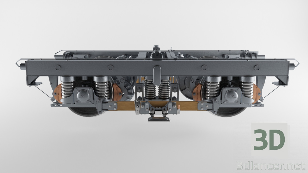 modello 3D di metropolitana chassis treno comprare - rendering