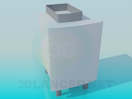 modello 3D Armadio sotto lavello - anteprima