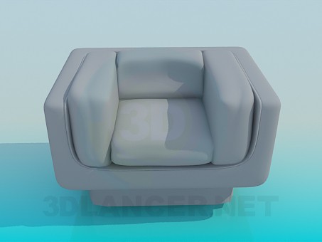 modello 3D Sedie quadrato - anteprima