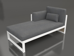 Modulares Sofa, Teil 2 links, hohe Rückenlehne (Weiß)