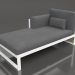 3D Modell Modulares Sofa, Teil 2 links, hohe Rückenlehne (Weiß) - Vorschau