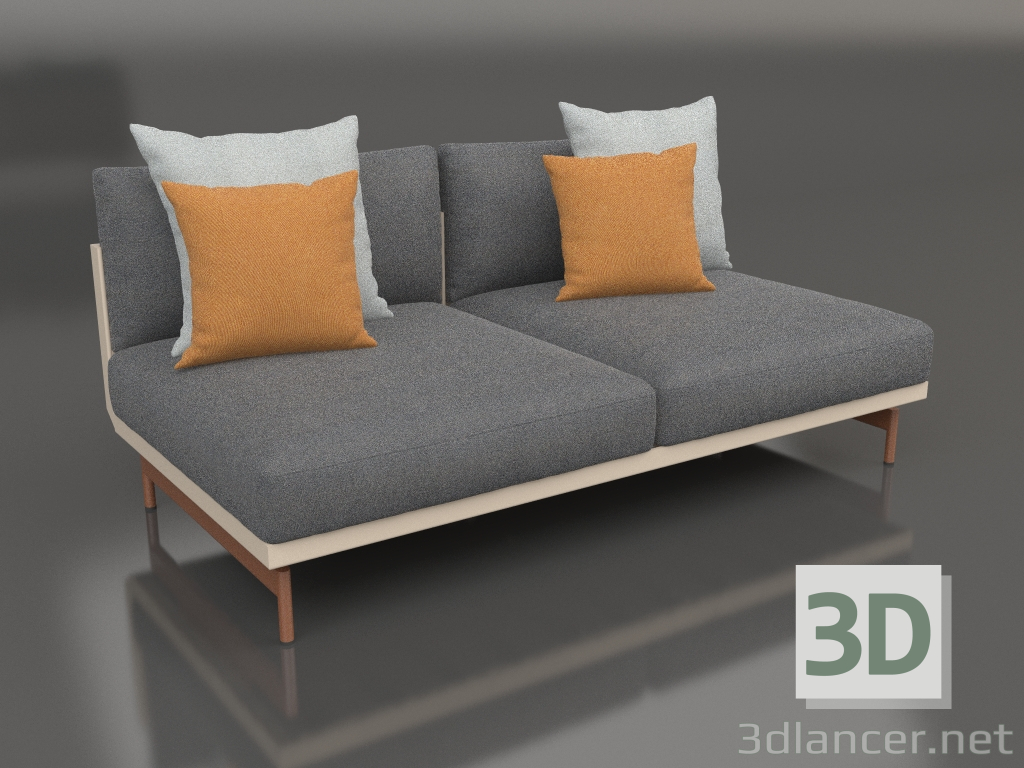 modèle 3D Module canapé, section 4 (Sable) - preview