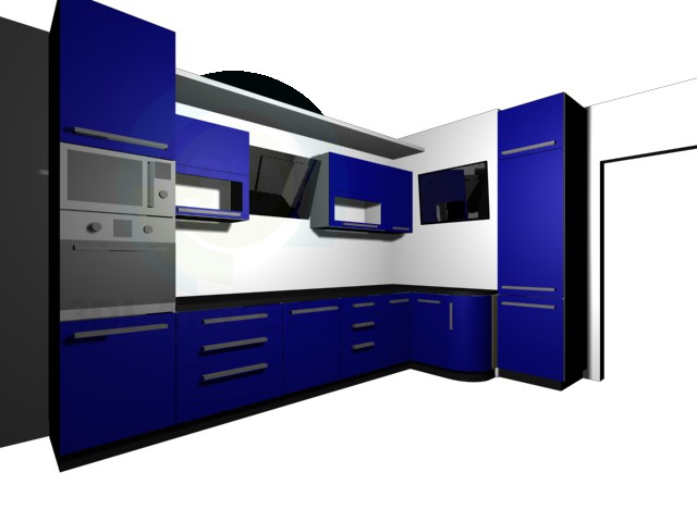 3D modeli Mutfak ve seçenekleri - önizleme