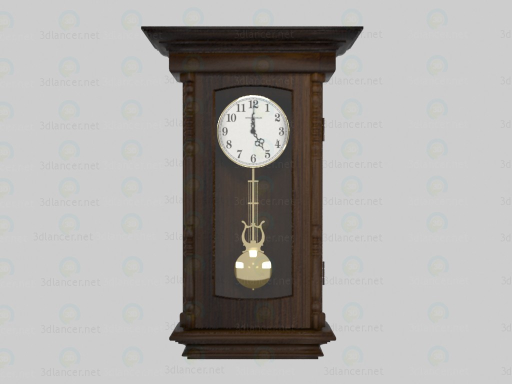 3d Wall clock HOWARD MILLER model buy - render
