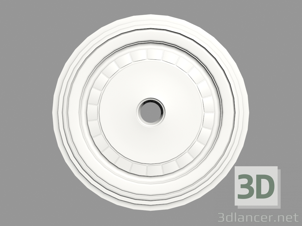 modello 3D Uscita a soffitto (P96) - anteprima