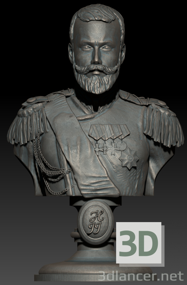 Busto de Nicolás 2 3D modelo Compro - render