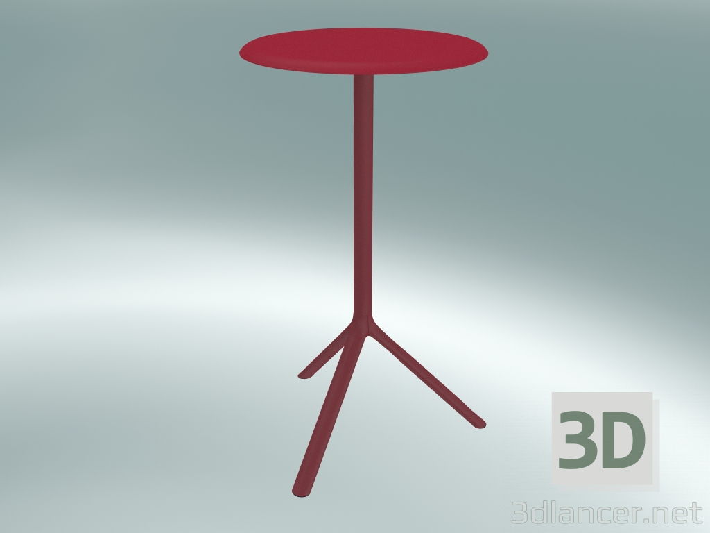 3D Modell Tisch MIURA (9553-71 (Ø 60 cm), H 108 cm, verkehrsrot, verkehrsrot) - Vorschau