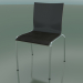 3d model Chair with four legs and extra width, with leather seat upholstery (121) - preview