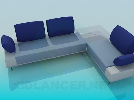 3d модель Кутовий диван – превью