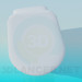 modello 3D Appeso tazza WC con coperchio - anteprima