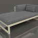 3d model Modular sofa, section 2 left (Gold) - preview