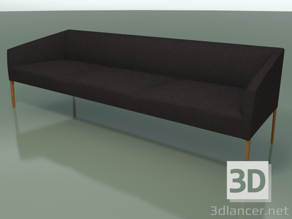 3d model Sofa triple 2713 (Teak effect) - preview