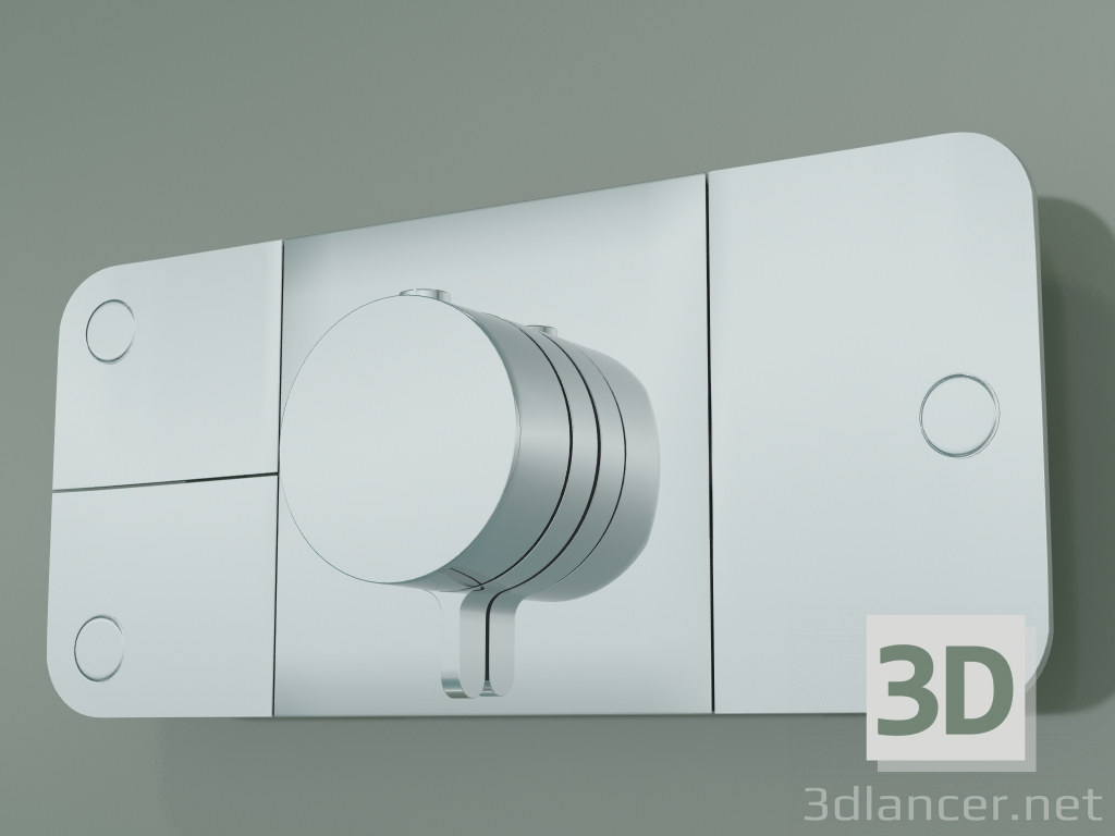 3D Modell Duschhahn, 3 Steckdosen (45713000) - Vorschau