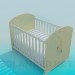 3d модель Ліжко для новонародженого – превью