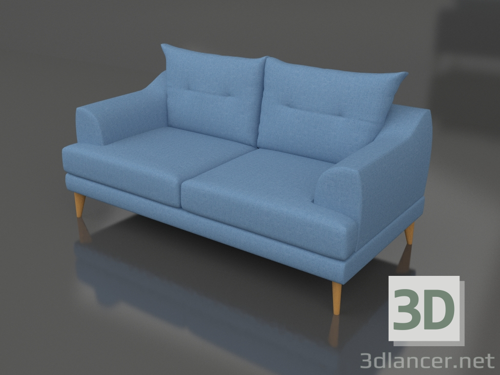 3D Modell Gerades Inselsofa 2,5-Sitzer - Vorschau