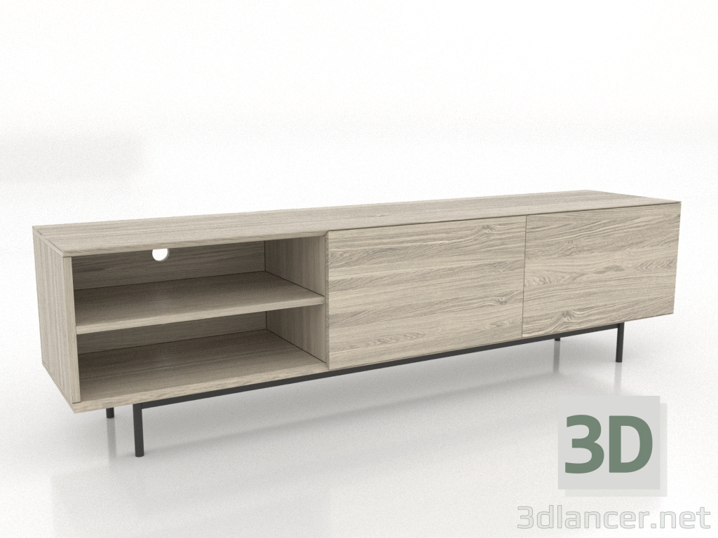 Modelo 3d Móvel de TV 1 1800 mm (carvalho clareado) - preview Modelo 3d Móvel de TV 1 1800 mm (carvalho clareado) - preview