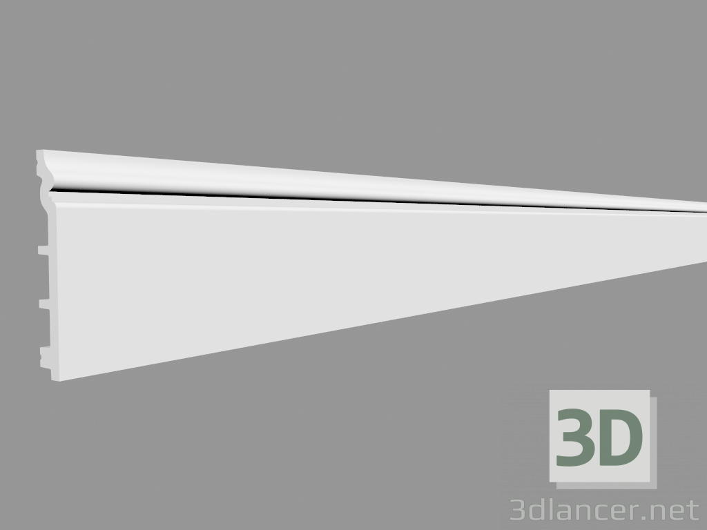 modello 3D Plinth SX118 - CONTOUR (200 x 13,8 x 1,8 cm) - anteprima