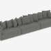 3d модель Модульный диван SOHO 4620мм (арт. 823-821-824) – превью