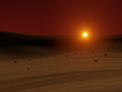Pôr do sol no deserto