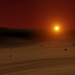 modello 3D Tramonto nel deserto - anteprima