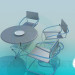 3D modeli Masa ve sandalyeler Cafe için paket - önizleme