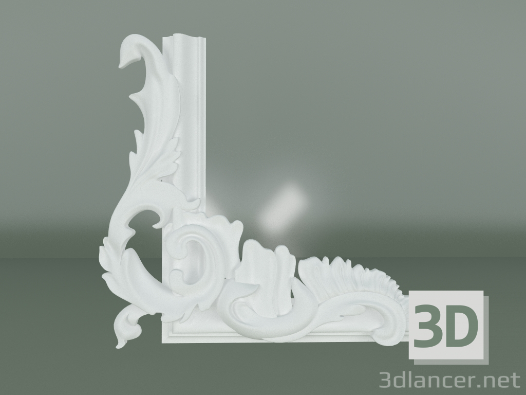 3D Modell Stuckdekorationselement ED023-1 - Vorschau