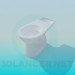 modello 3D Sedile WC senza coperchio - anteprima