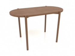 डाइनिंग टेबल डीटी 08 (सीधा अंत) (1200x624x754, लकड़ी की भूरी रोशनी)