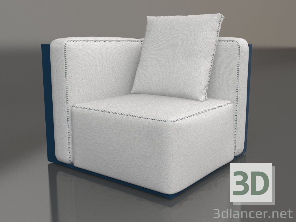 3D Modell Sofamodul, Abschnitt 6 (Graublau) - Vorschau