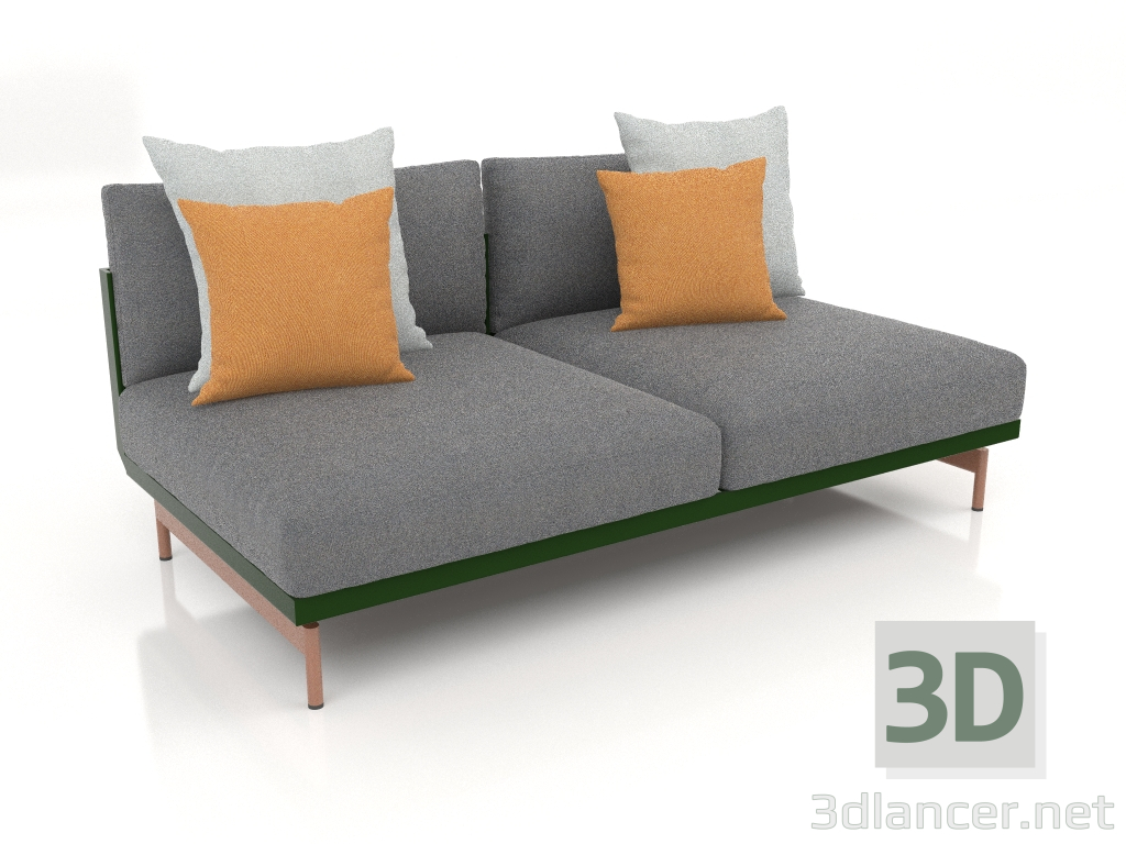 3d model Módulo sofá, sección 4 (Verde botella) - vista previa