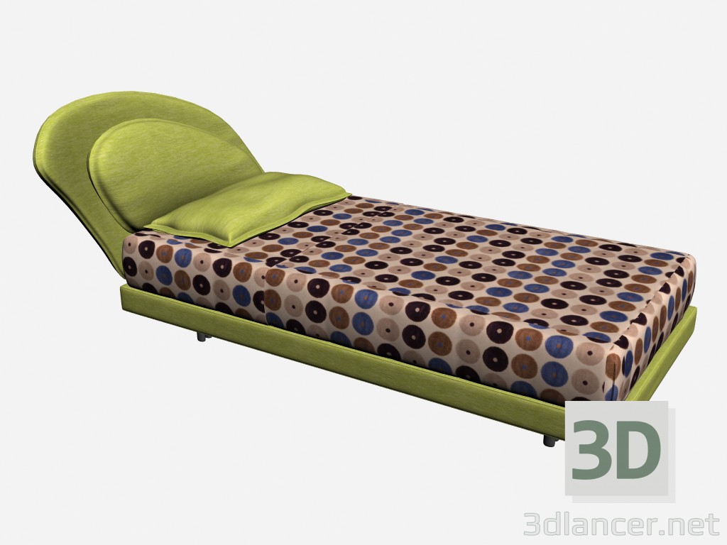 3d model Bed AIRON (single left) - preview