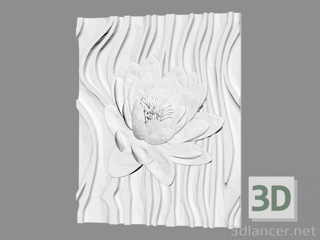modello 3D Pannello murale in gesso (art. 113) - anteprima