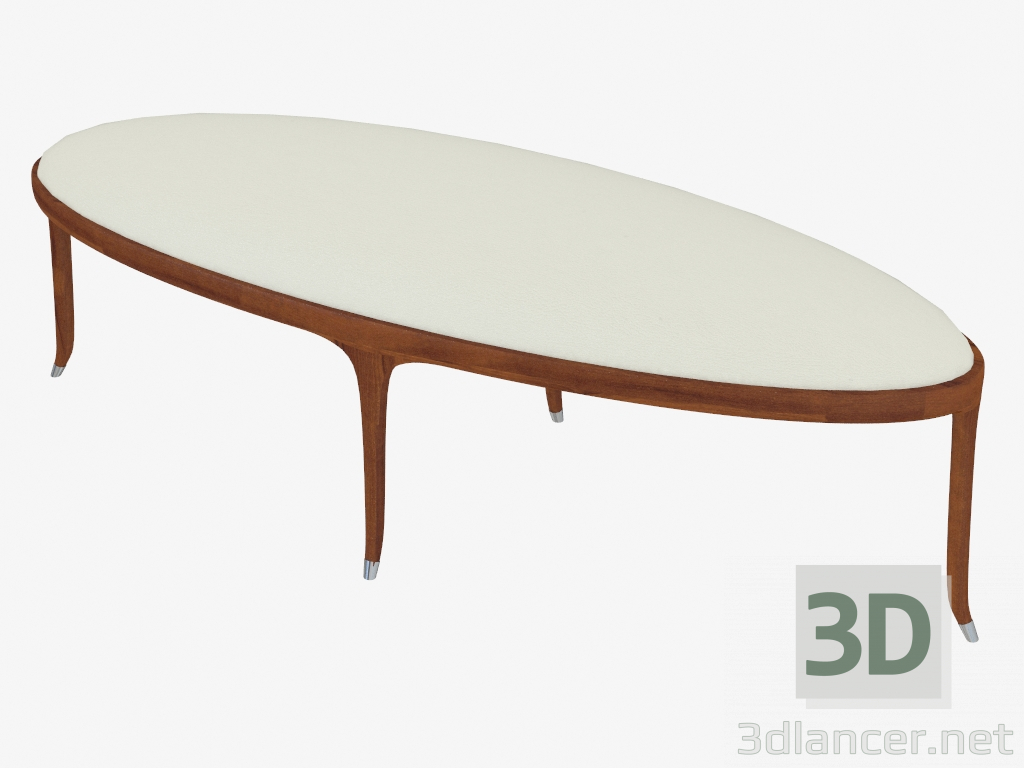 3D Modell Bench oval Polsterleder (Art. JSB 1510) - Vorschau