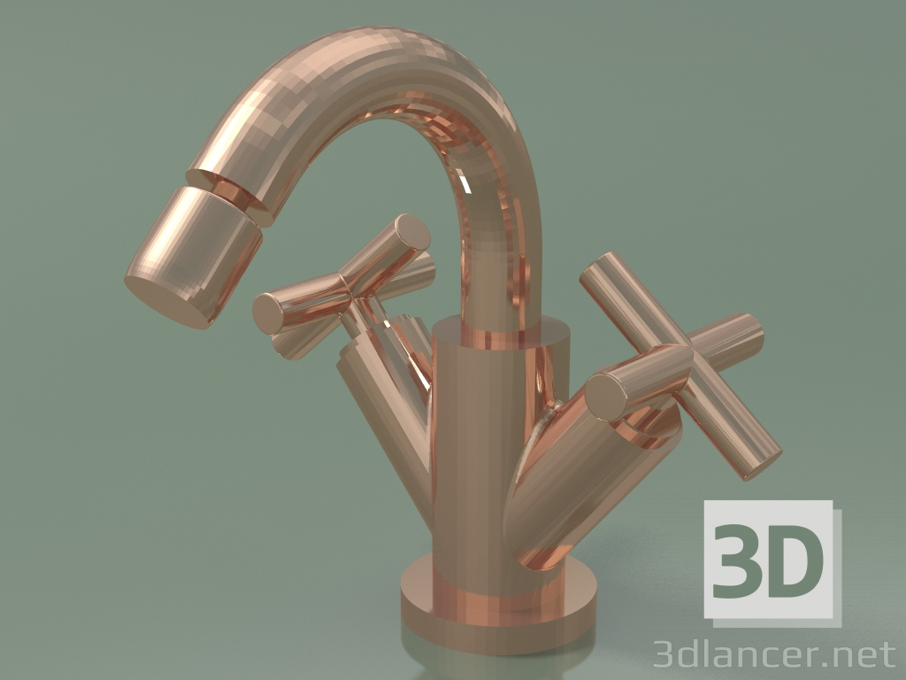 3D Modell Einloch-Bidetmischer mit Abfall (24 510 892-49) - Vorschau
