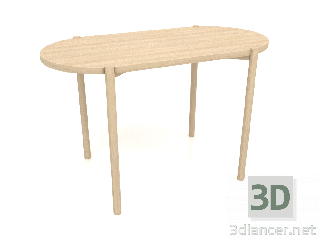 3D modeli Yemek masası DT 08 (düz uç) (1200x624x754, ahşap beyazı) - önizleme