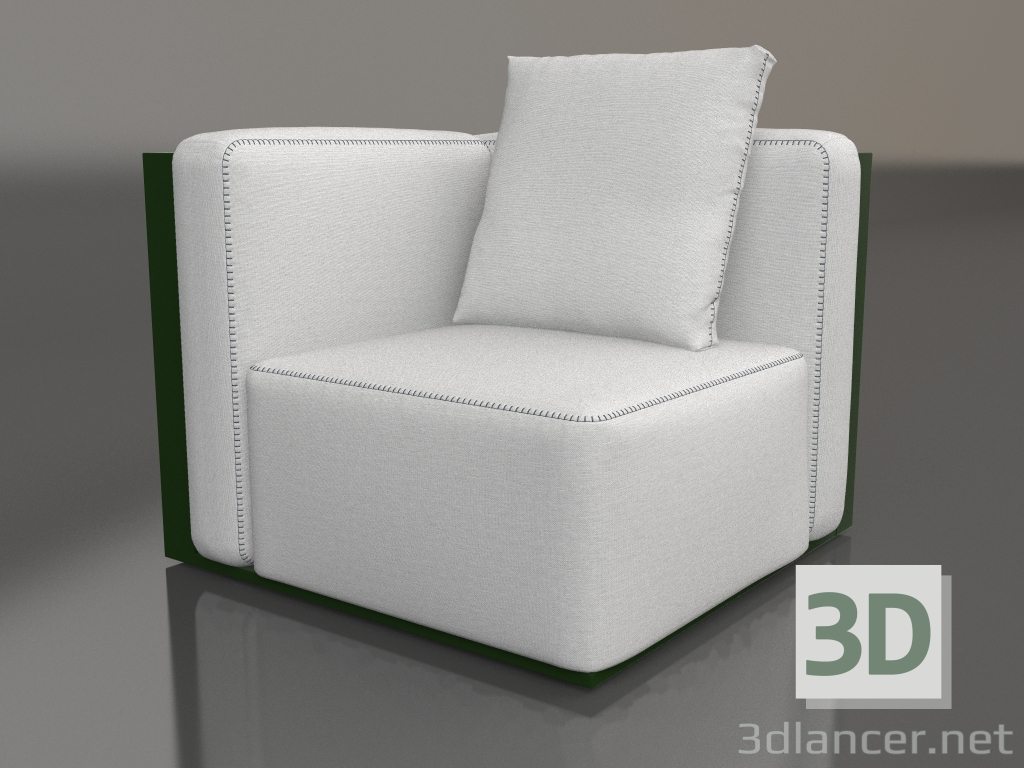 modèle 3D Module canapé, section 6 (Vert bouteille) - preview