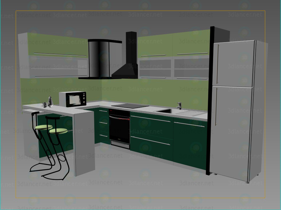 3d model Kitchen interior - preview