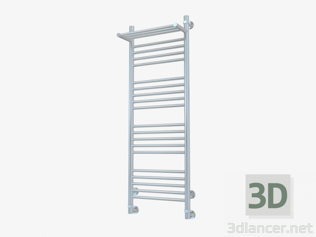 3d model Heated towel rail Bohemia with a shelf (1200x400) - preview