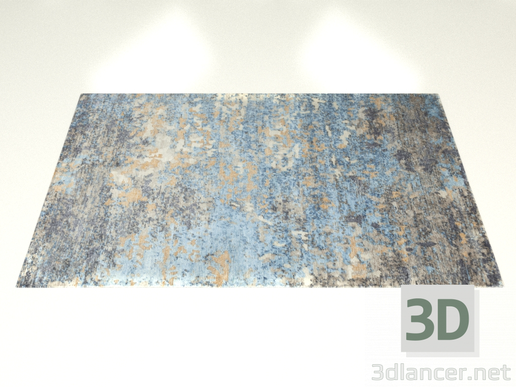 3D Modell Geknüpfter Teppich, Design Fuji - Vorschau