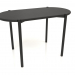 3d model Dining table DT 08 (rounded end) (1215x624x754, wood black) - preview