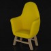 3d модель жовтий стілець – превью