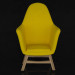 3d модель жовтий стілець – превью