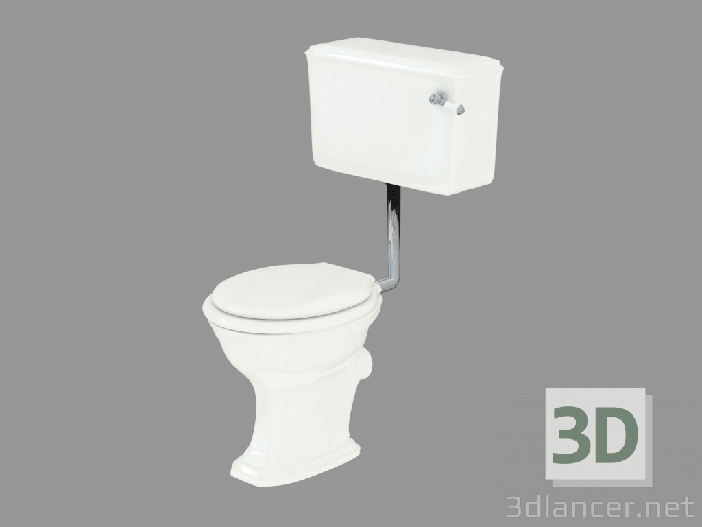 modello 3D Servizi igienici con un basso serbatoio di Oxford - anteprima