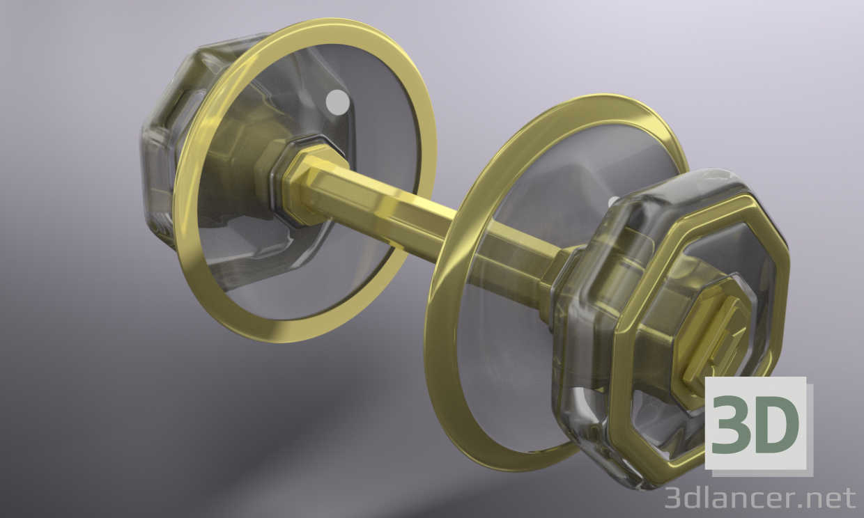 3d Door knob model buy - render